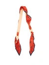 Chloé - Silk Scarf Entwined Leather Bag Strap - Womens - Red Multi