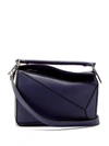 Loewe Puzzle Small Leather Bag In Blue