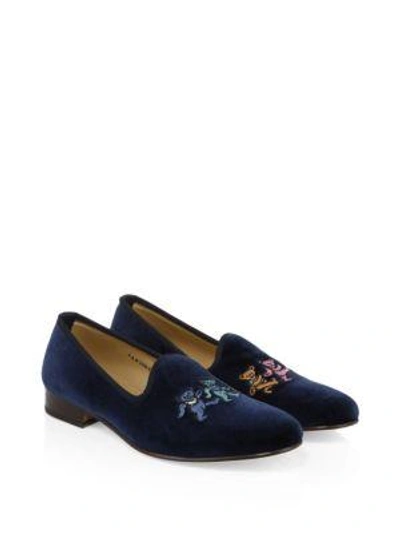 Del Toro Grateful Dead Marching Bears Velvet Slippers In 