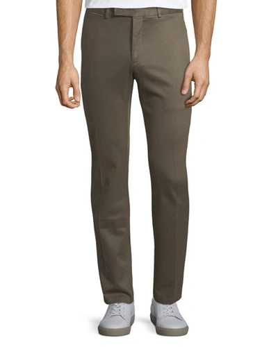 Ralph Lauren Men's Stretch-twill Straight-leg Trousers In Dark Gray