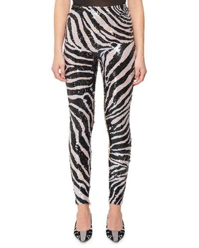 Tom Ford Zebra Stripe Sequin Leggings