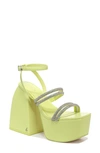 Circus Ny Mila Jewel Ankle Strap Platform Sandal In Sunny Lime