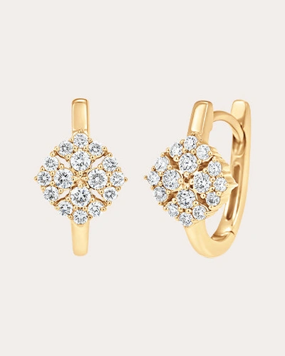 Sara Weinstock 18k Yellow Gold Flora Diamond Huggie Earrings