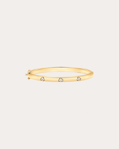 Sara Weinstock 18k Yellow Gold Dujour Four-cluster Diamond Bangle Bracelet