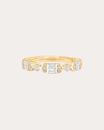 Sara Weinstock Women's Taj Baguette Horizontal Partial Ring In Gold