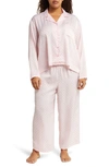 Bp. Satin Pajamas In Pink Posy Billy Check