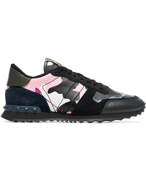 pink and black valentino trainers