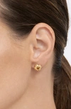 Adornia Knot Stud Earrings In Yellow