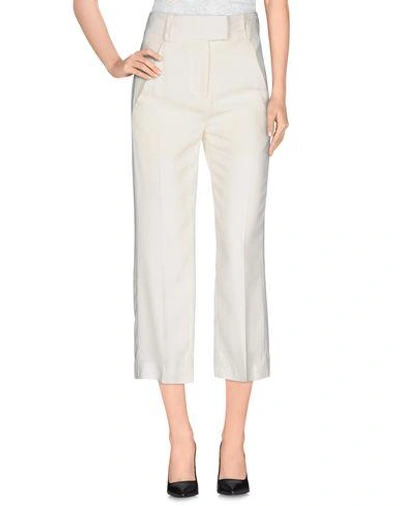 Dondup Cropped Pants & Culottes In Ivory