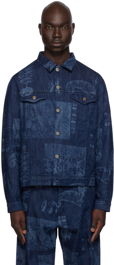 Etudes Studio Navy Batia Suter Edition Kentucky Denim Jacket In Blue