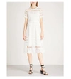 Maje Embroidered Lace Dress In Cream