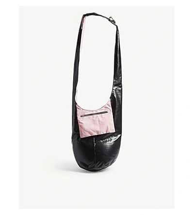 Raf Simons Ladies Light Pink Twisted Patent Shoulder Bag | ModeSens