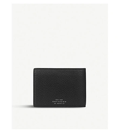 Smythson Burlington Leather Multi Currency Wallet In Black