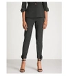 Ted Baker Bow-embellished Mid-rise Skinny Woven Trousers In Black