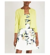 Karen Millen Fine-gauge Knitted Cardigan In Lime