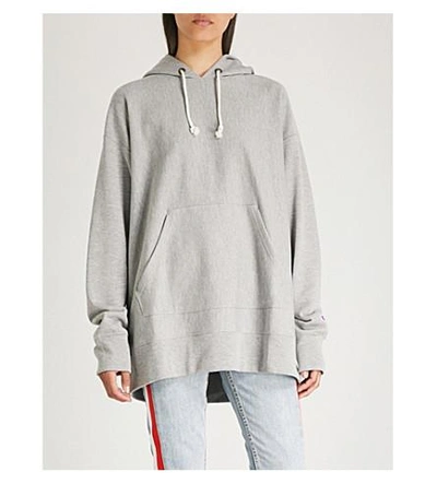 Champion Oversized Cotton-jersey Hoody In Oxgm