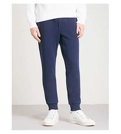 Polo Ralph Lauren Cross Flags Skinny Stretch-cotton Jogging Bottoms In Cruise Navy