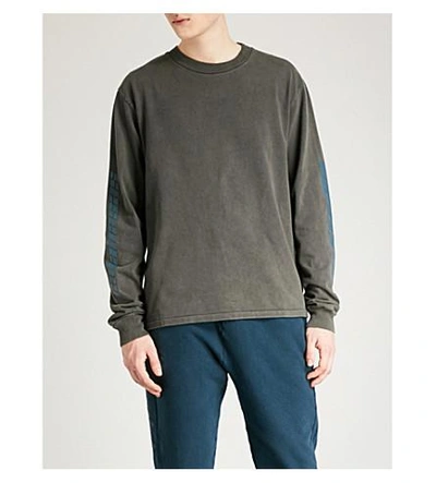 Yeezy Season 6 Calabasas-print Cotton-jersey Sweatshirt In Core Indigo