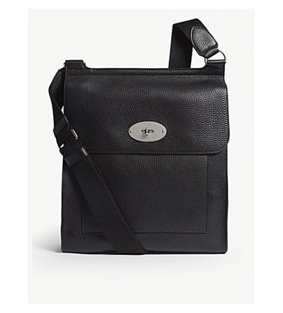 Mulberry Antony Large Grained Leather Messenger In Black