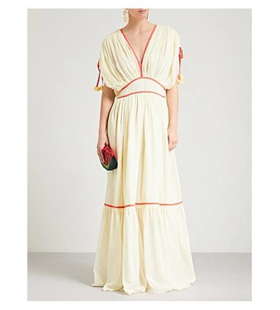 Pitusa Clara Cotton Maxi Dress In Sorbet