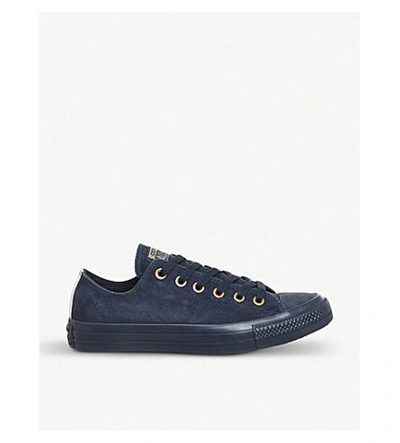 Converse Allstar Low-top Leather Trainers In Navy Cherry Blossom