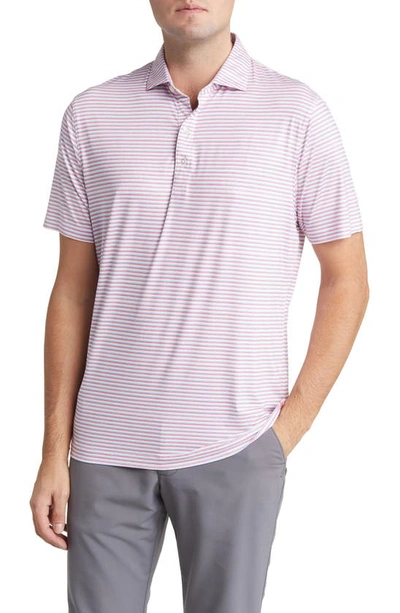 Johnnie-o Warwick Stripe Prep-formance Polo In Sun Kissed