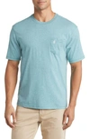 Johnnie-o Dale Heathered Pocket T-shirt In Seaglass