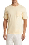 Johnnie-o Dale Heathered Pocket T-shirt In Sunny