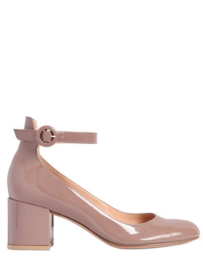 Gianvito Rossi 60mm Mary Jane Patent Leather Pumps, Light Pink | ModeSens