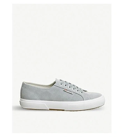 Superga 2750 Canvas Trainers In Light Grey Suede