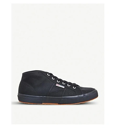 Superga 2754 Mid-top Canvas Trainers In Full Black ModeSens