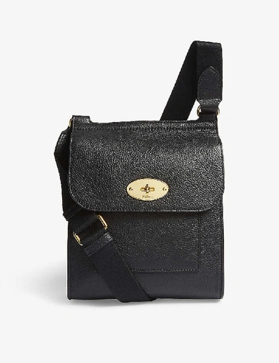 Mulberry Womens Black Antony Small Grained-leather Messenger Bag