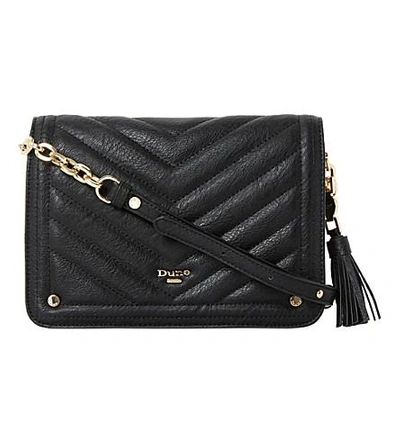 Dune Ladies Black Modern Dathy Quilted Cross-body Bag In Black-plain Synthetic