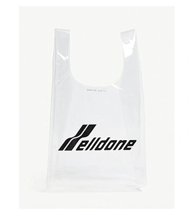 We11 Done Clear Logo-print Tote Bag