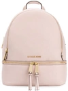 Michael Michael Kors Rhea Medium Leather Backpack In Soft Pink