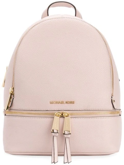 Michael Michael Kors Rhea Medium Leather Backpack In Soft Pink