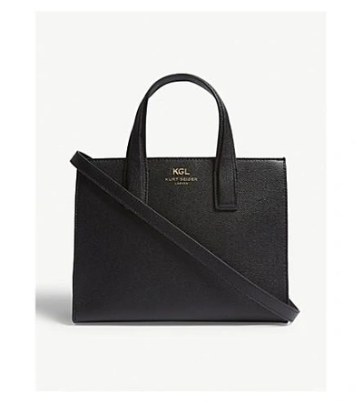 Kurt Geiger Black Practical Saffiano Leather Tote Bag