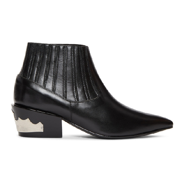 black western style ankle boots