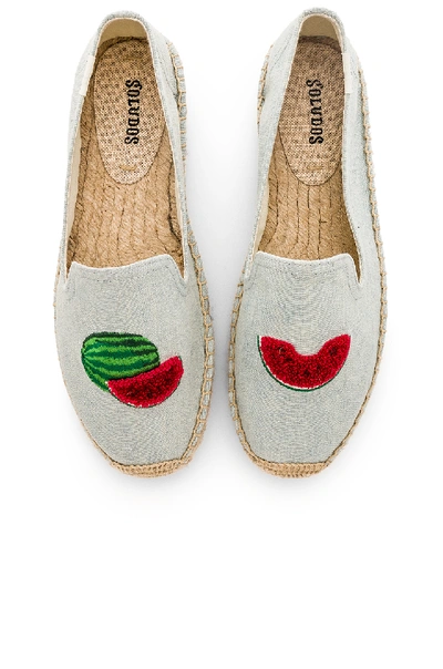 Soludos Watermelon Espadrille Smoking Slippers In Chambray