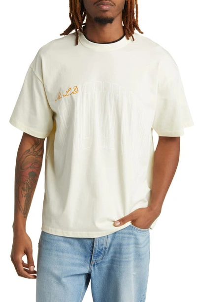 Renowned Men's Double Neck Logo Crewneck T-shirt In Sand