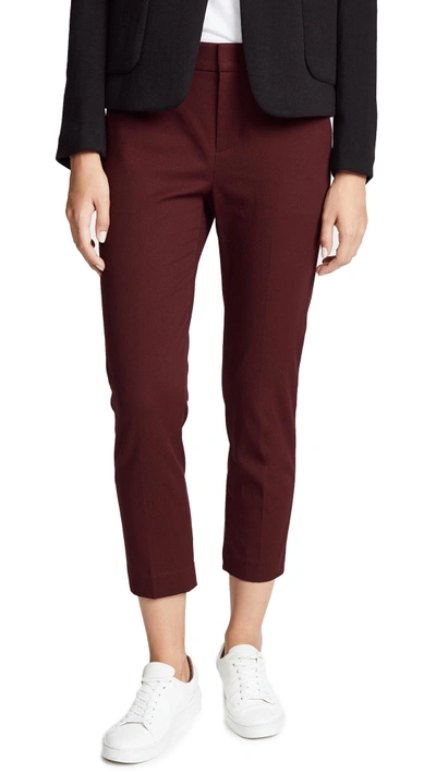 Vince Coin Pocket Chino Pants In Black Cherry
