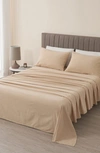 Woven & Weft Heathered Turkish Cotton Flannel Sheet Set In Heathered Sand