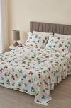Woven & Weft Holiday Print Turkish Cotton Sheet Set In Christmas Toy Trucks