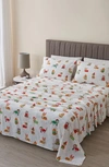 Woven & Weft Holiday Print Turkish Cotton Sheet Set In Dog Cat Christmas