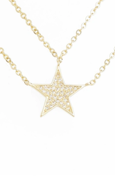 Melinda Maria You're A Star Necklace In White Cz/ Gold