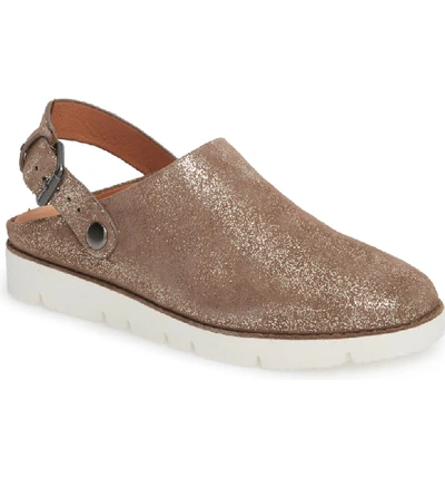 Gentle Souls By Kenneth Cole Esther Convertible Wedge In Cocoa Metallic Leather