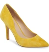 Charles By Charles David Maxx Pointy Toe Pump In Canary Suede