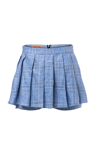 Maggie Marilyn Say You'll Never Let Me Go Pleated Plaid Linen Skort