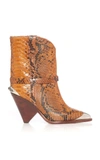 Isabel Marant Lamsy Embossed Boot In Brown