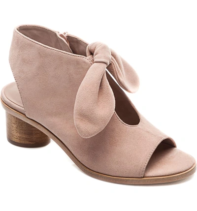 Bernardo Women's Knotted Suede Peep Toe Sandals In Blush Leather